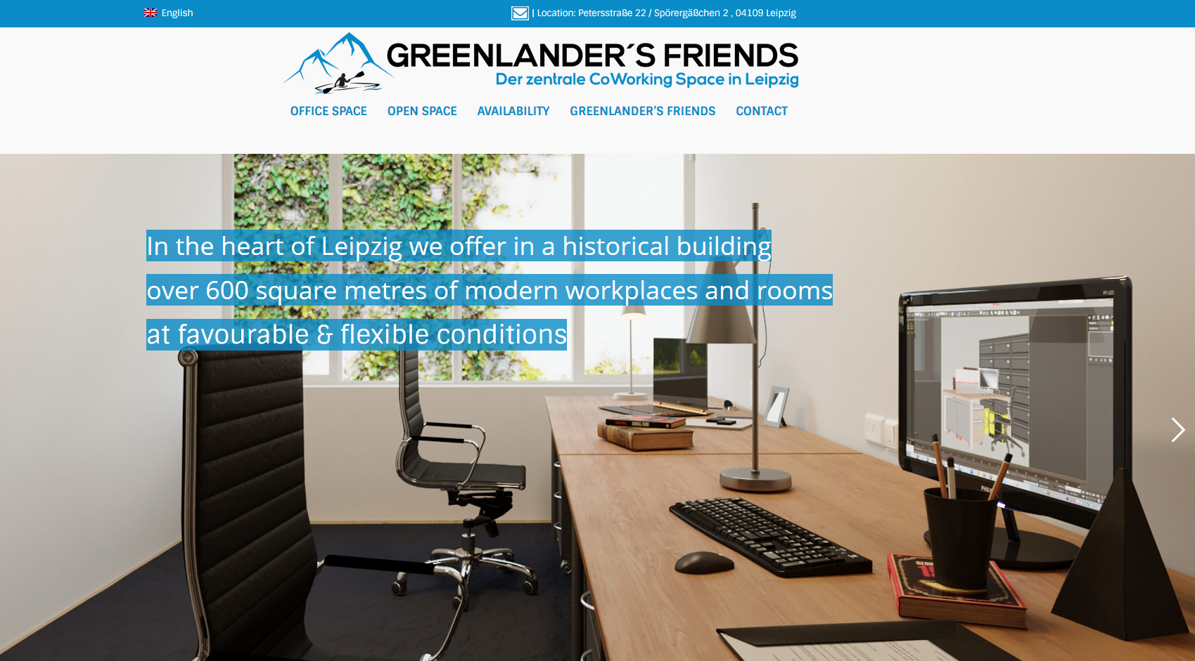 Now also available in English - greenlanders-friends.com / Central CoWorking Space in Leipzig City